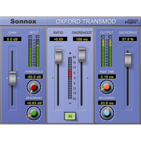 Sonnox TransMod Native plugin, edytor transjentów
